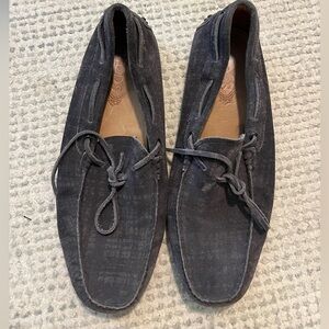 Tod’s men’s plaid navy and grey loafers size 9